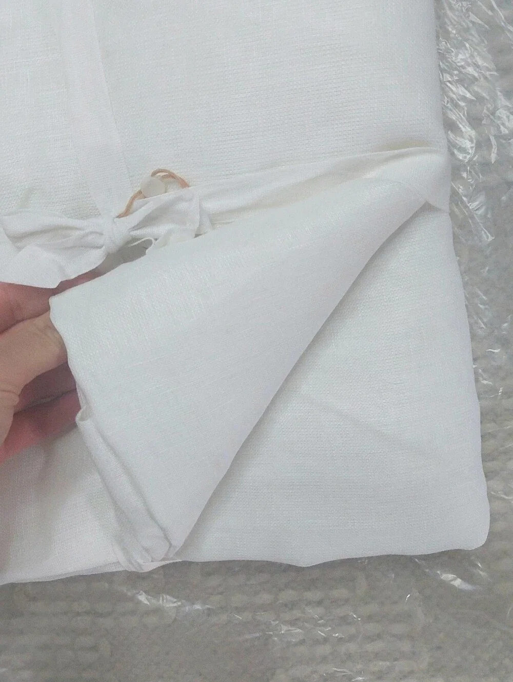 NWT! Quince 100% Linen White Sheer Curtains, 48